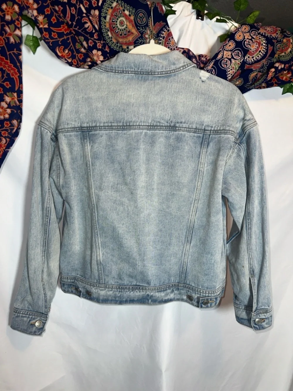 Free People Light Wash Blue Denim Jacket - Picture 7 of 7